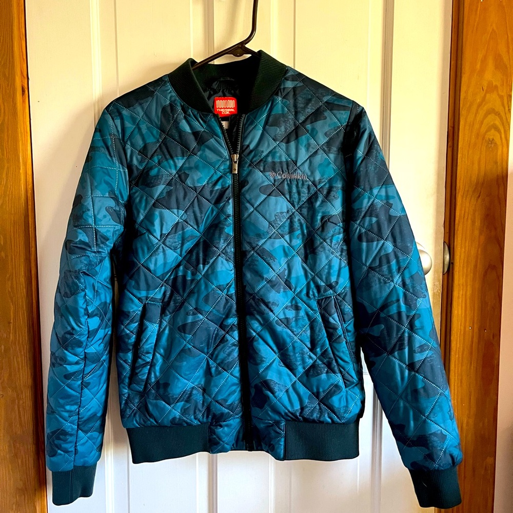 Columbia Womens Thermal Coil Hawling Hill Printed Bomber Jacket size Small